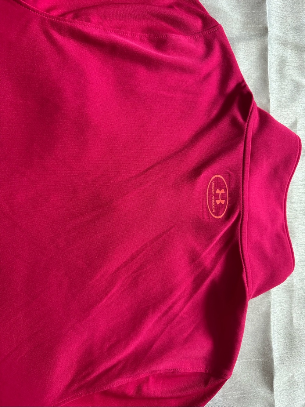 Under Armour Tech Twist Half Zip Hot Pink Pullover Jacket Size Large, EUC - Picture 7 of 10